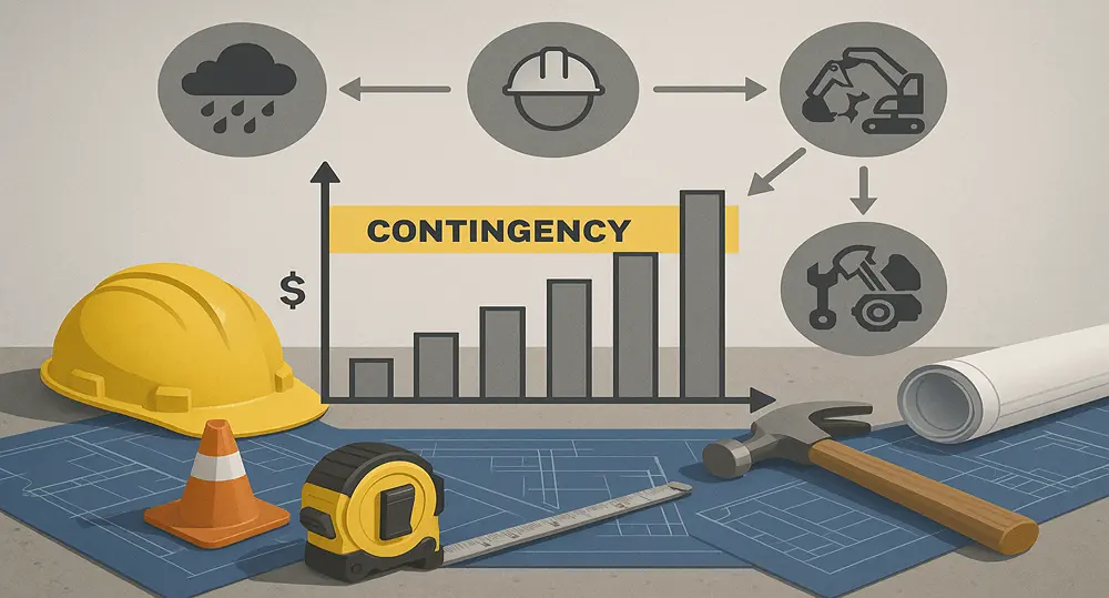 Contingency in construction captures how unpredictable factors like weather, labour shortages, and equipment breakdowns impact project budgets.