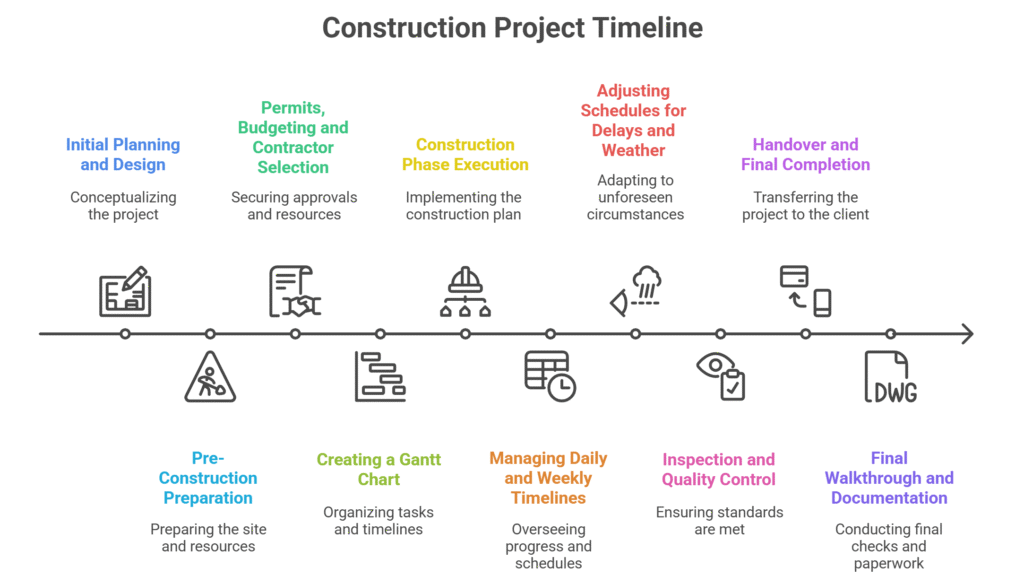 Timeline for Construction Project: From Plan to Handover