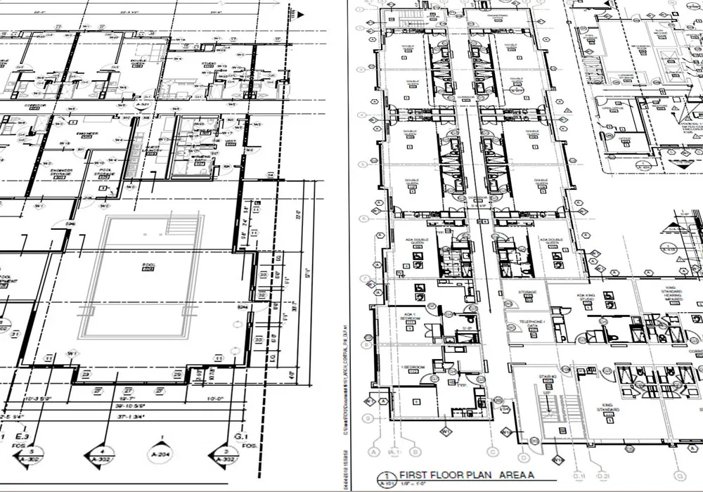Architectural Design Drawings BIM Implementation during hotel construction 1