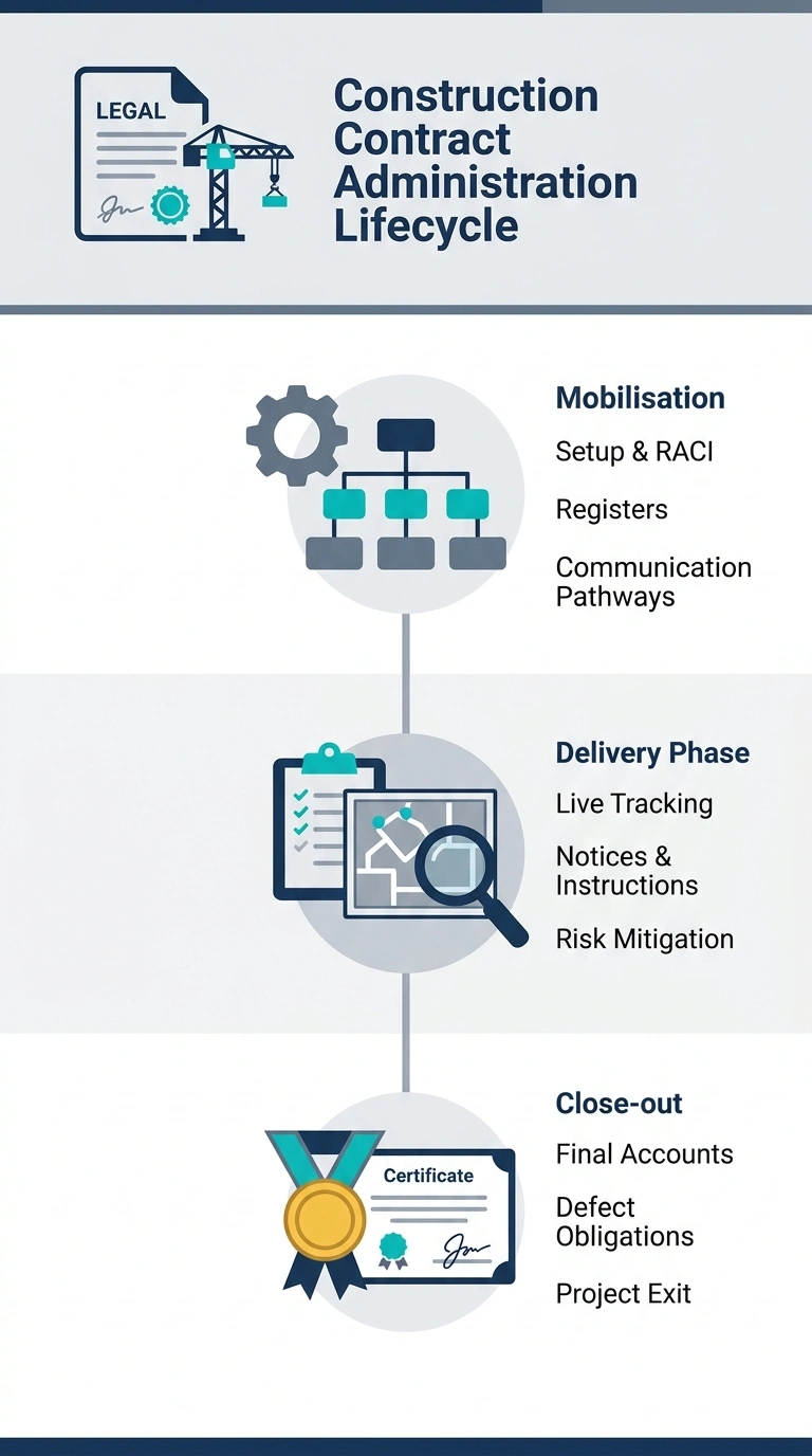 A stage-by-stage view of construction contract administration services