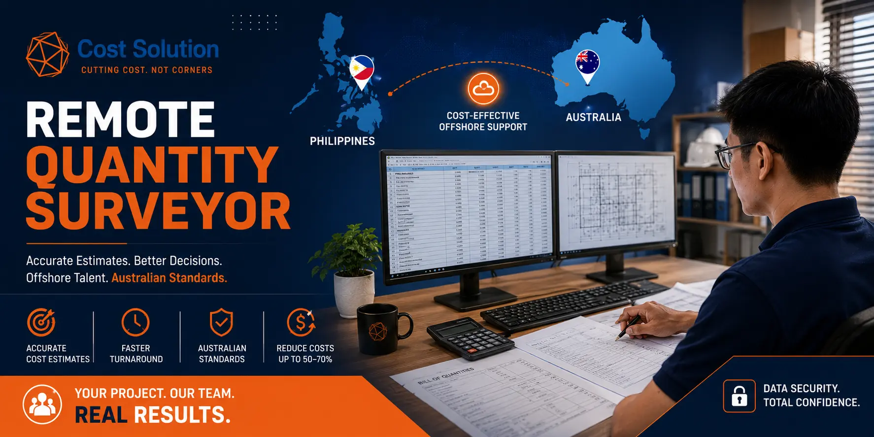 Remote quantity surveyor supporting Australian construction estimating and cost management projects