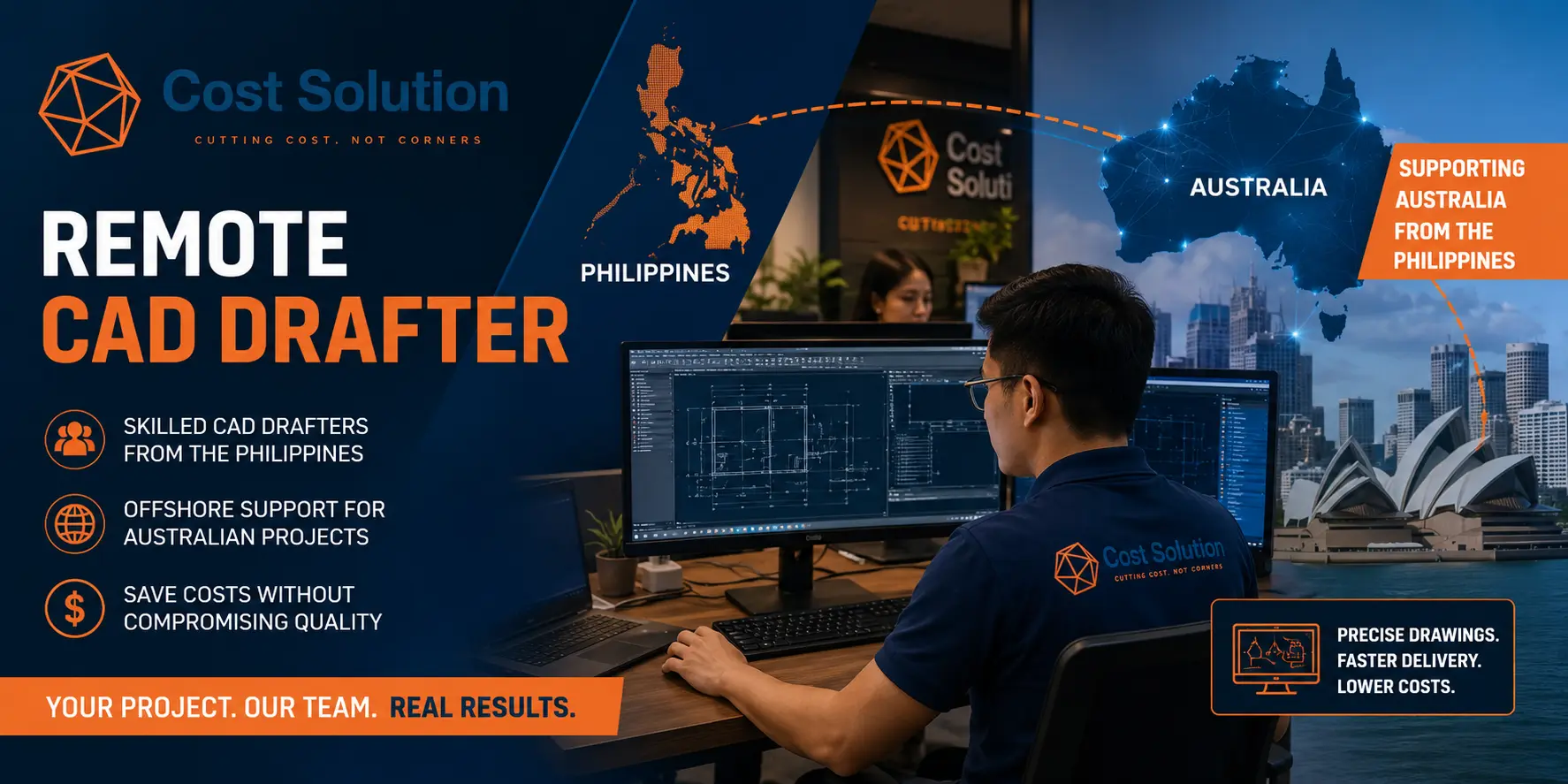 Remote CAD drafter from the Philippines supporting Australian construction and engineering projects