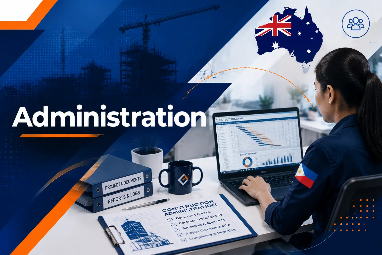 Construction administration professional at work